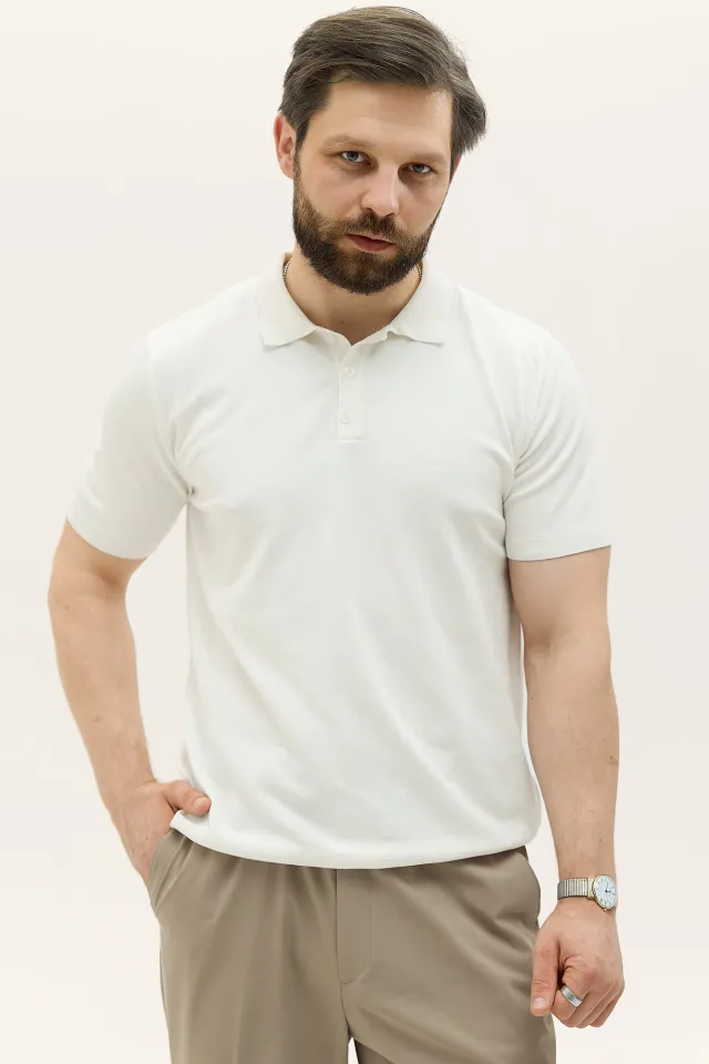 Чоловіча футболка поло White  (арт. 3314)