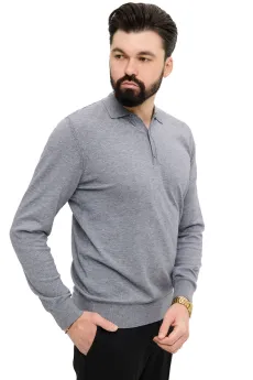 Чоловіча кофта поло сіра  (арт. 3121) - Corner