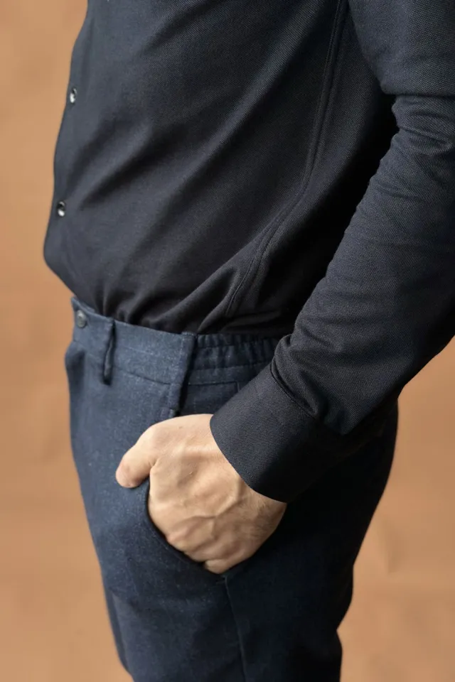 Чоловіча сорочка Slim Fit чорна  (арт. 2547)