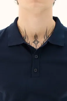 Футболка чоловіча поло Navy Blue на гудзиках  (арт. 3280) - фото № 5 - Corner