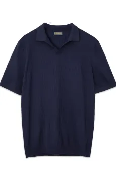 Футболка поло Navy Blue  з класичним коміром  (арт. 3282) - фото № 2 - Corner