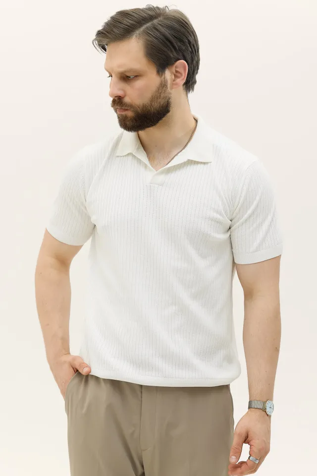 Футболка поло Off White з класичним коміром  (арт. 3281)