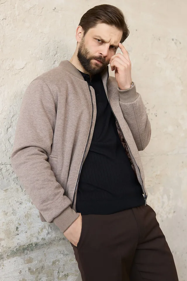 Куртка бомбер чоловіча Beige  (арт. 3043)