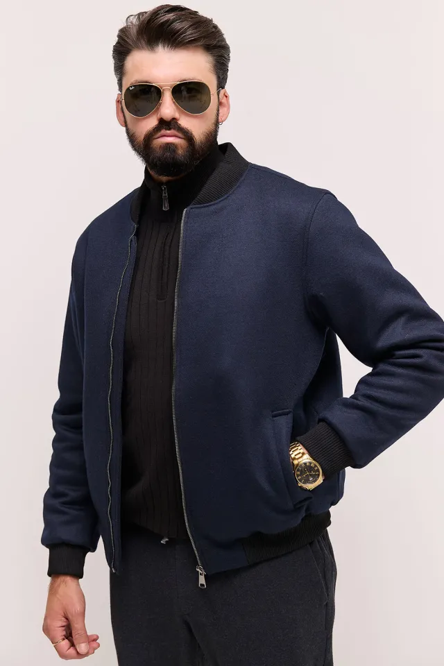 Куртка бомбер чоловіча Dark Blue  (арт. 3040)