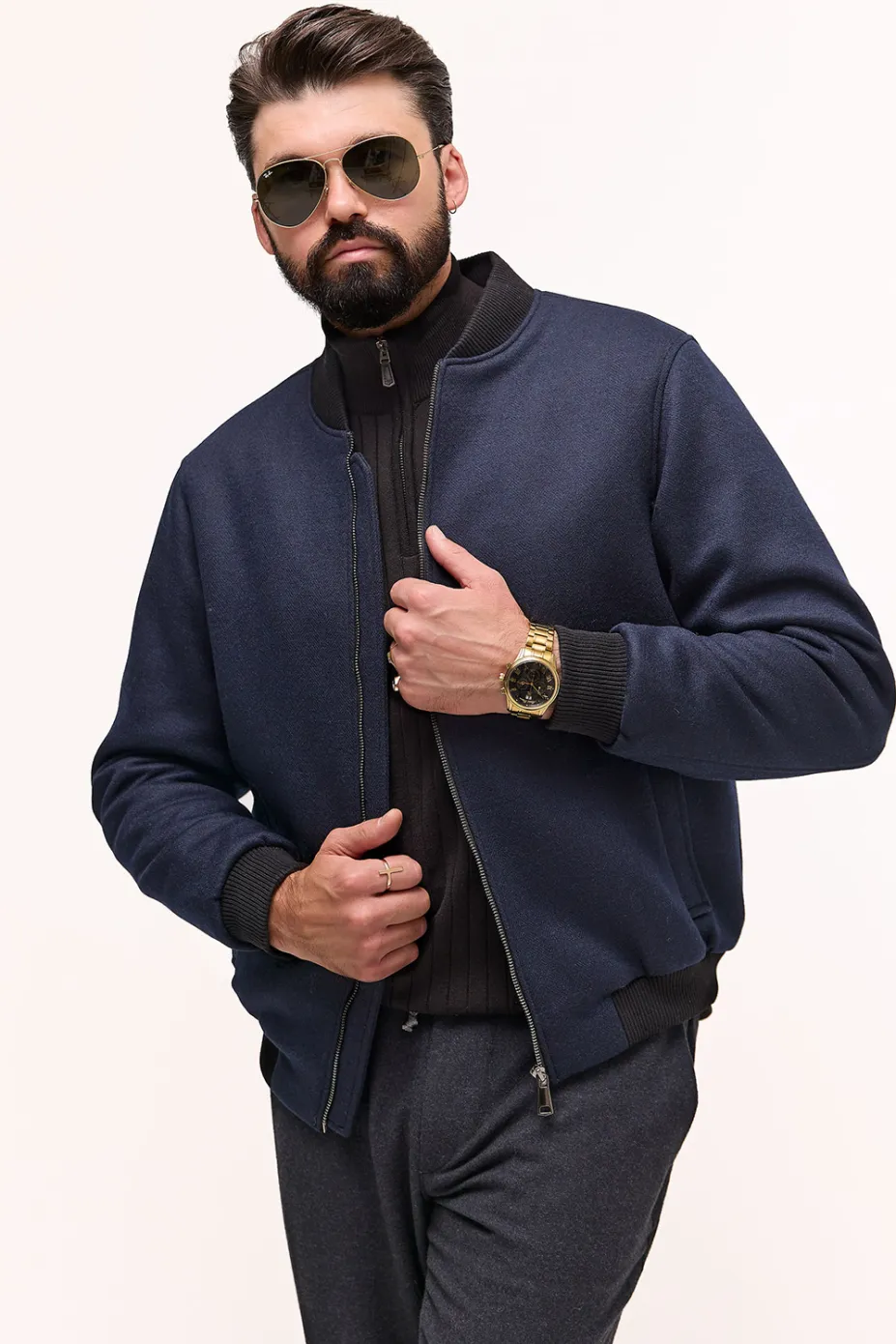 Куртка бомбер чоловіча Dark Blue, (арт. 3040)