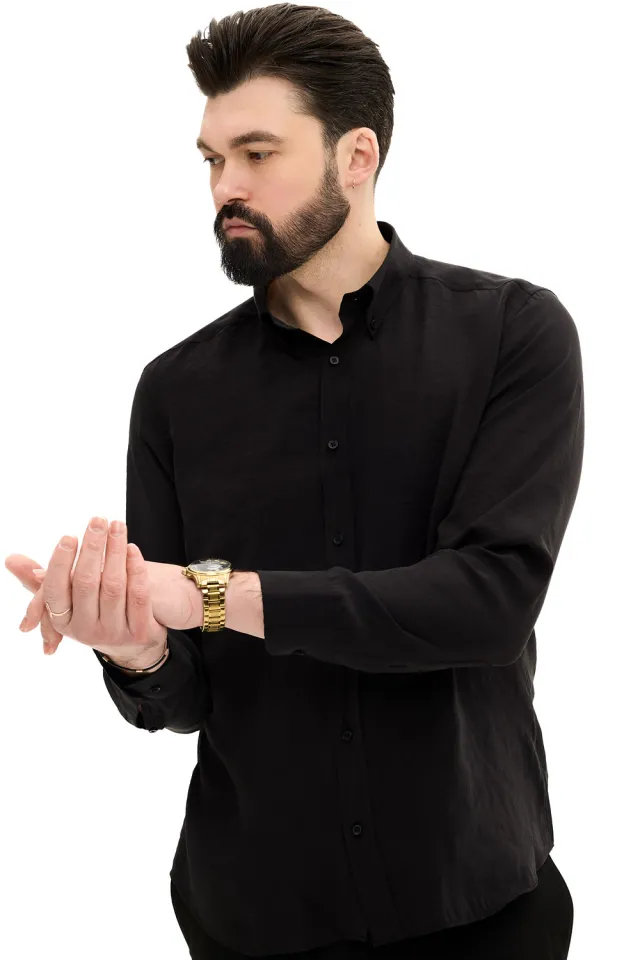 Чоловіча сорочка Modal Black  (арт. 3086)
