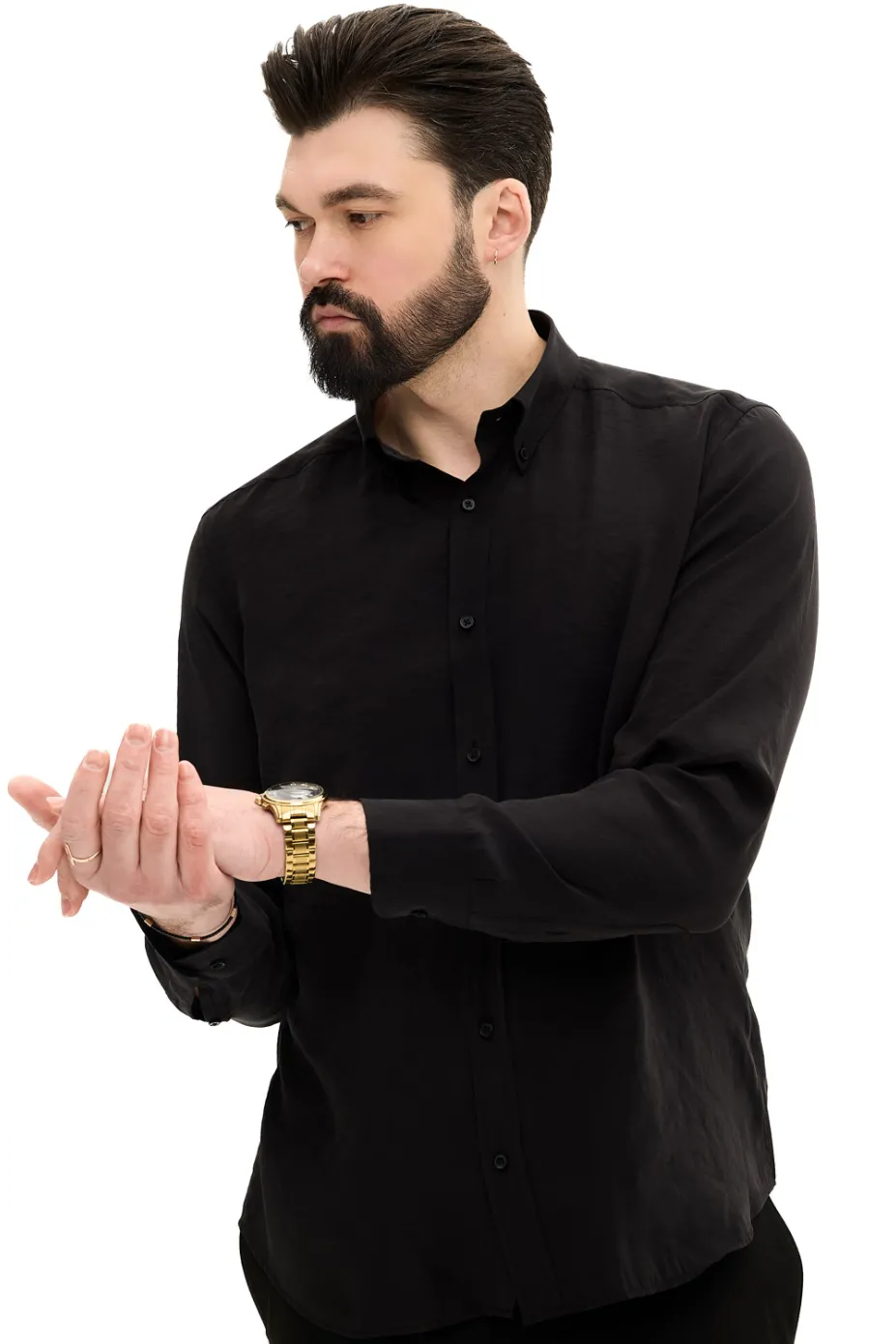 Чоловіча сорочка Modal Black  (арт. 3086)