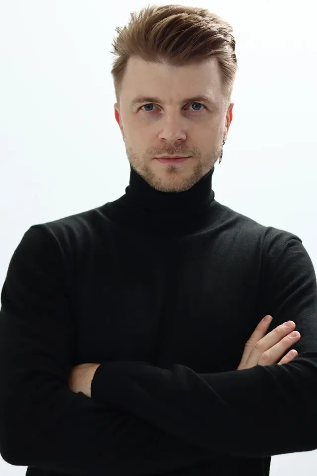Водолазка чоловіча однотонна чорна  (арт. 2447)