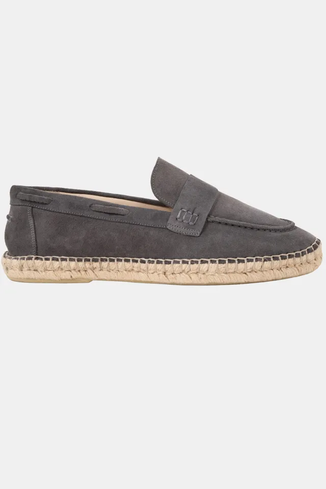 Замшеві чоловічі еспадрильї графітові  (арт. 3301)